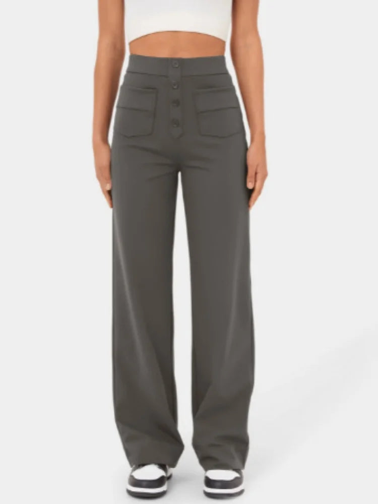 FlexCurve™ High-Waist Pants ✨ — Stretchy Comfort, Slim Fit
