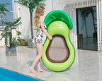Avocado Pool Rafts Inflatable Ride-ons Play Water Fun Fold PVC Sofa Inflate Lounge Chair Floating Summer Swimming Beach Seaside
