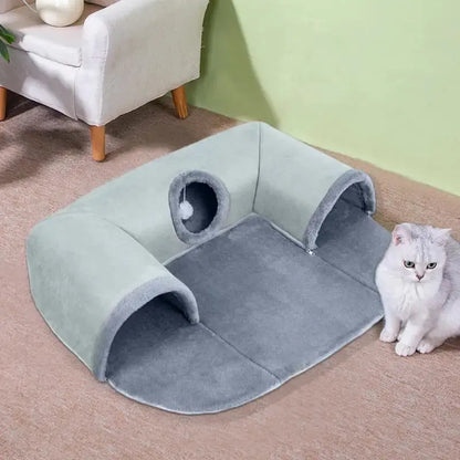PurrPlay Tunnel Bed – Hide, Play & Nap in One! AIHOME Direct Store