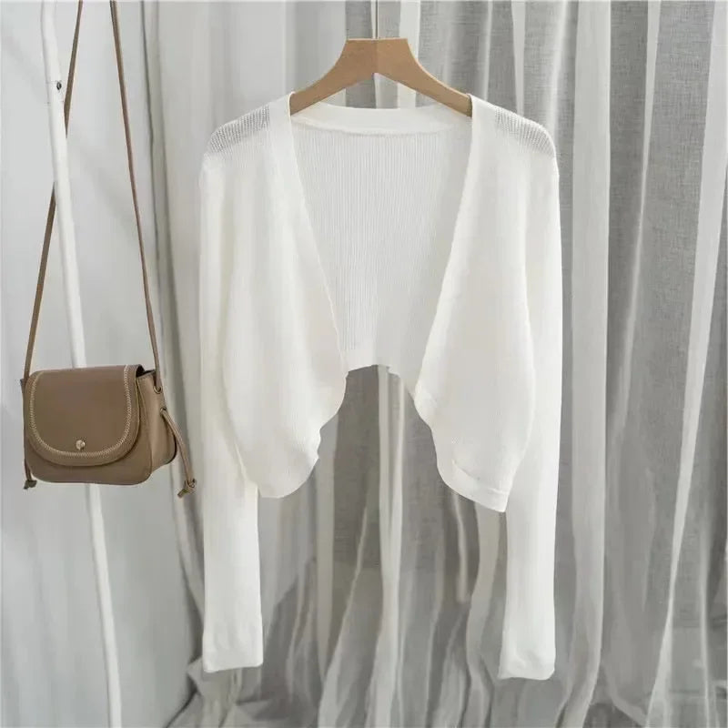Cool & Chic: Sun-Knit Ice Silk Cardigan