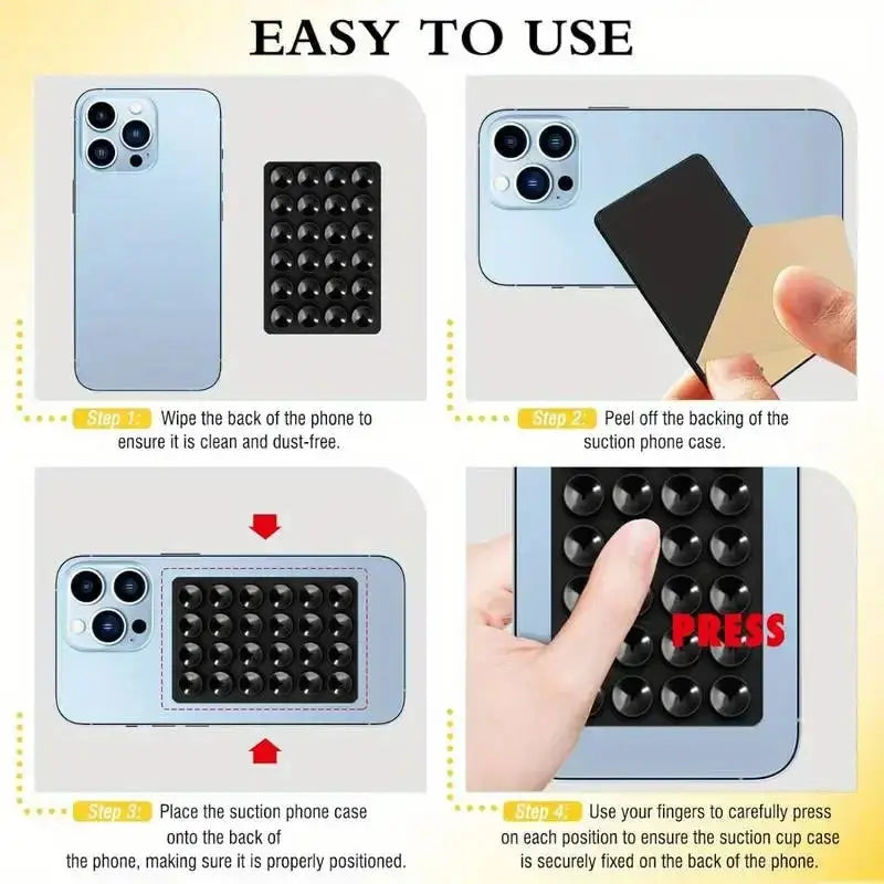 Silicone Suction Phone Case Adhesive Mount - iPhone & Android Compatible Shop5720013 Store