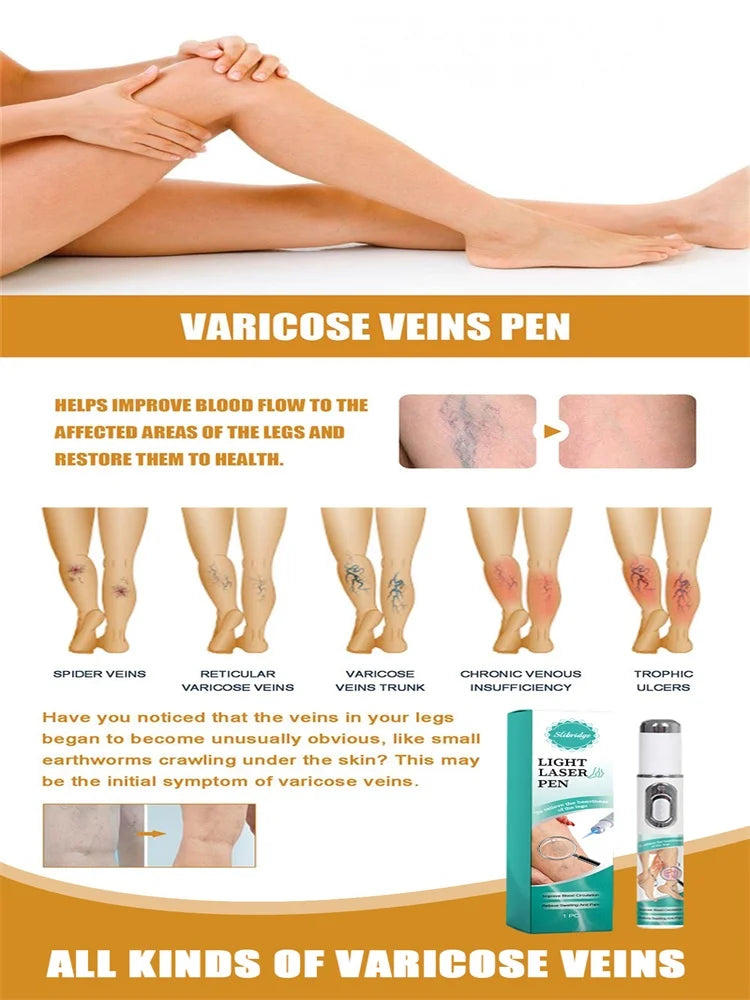 Blue Light Pen Solve Varicose Veins, Hot Sale Leg Care Tools Remove Spider Legs In 7 Days