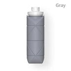 1Pc 600ml Foldable Space-saving Portable Reusable Silicone Sport Water