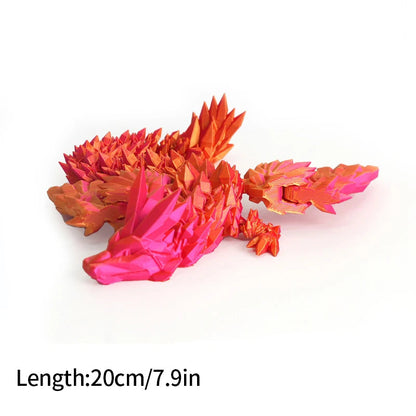 FlexiCrystal Dragon: 3D-Printed Magic in Motion Creatinglife Store
