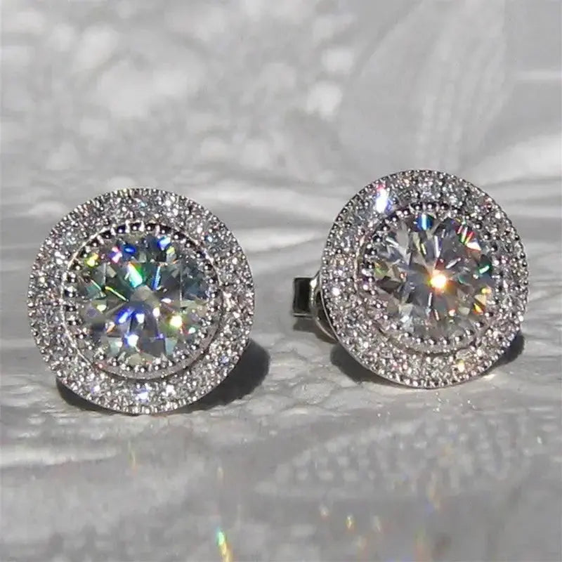 Women's Delicate Acupuncture Points Weight Loss Earrings Cubic
