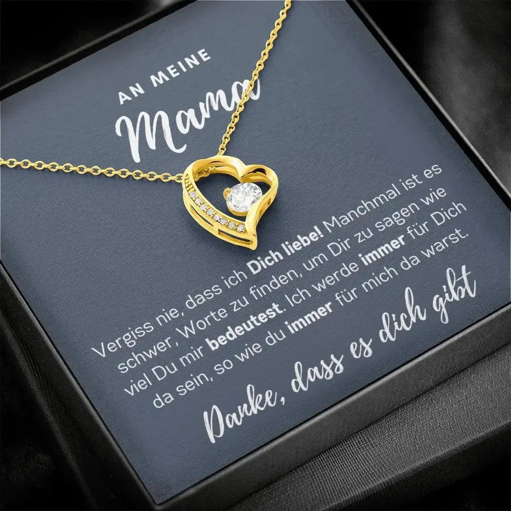 To Mom - No Matter What Happens, - Interlocking Hearts Necklace - From Daughter GiftPalace Store