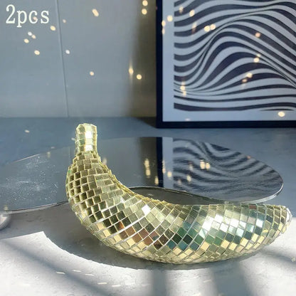 Disco Banana Apple Art Home Decoration Mirror Reflective Disco Decor AliExpress
