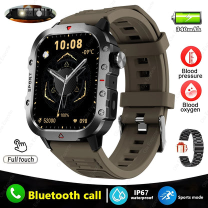 2024 New For Xiaomi Military Smart Watch Men IP68 5ATM Outdoor Sports Fitness Tracker Health Monitor 1.96" BT Call Smartwatch