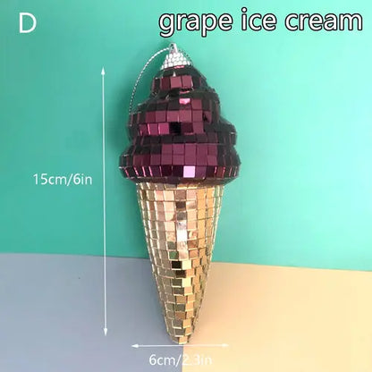 6in Hanging Disco Ice Cream Mirror Room Decor Reflective Disco Ball AliExpress