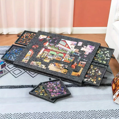 PuzzleNest™ Tilting Board 🧩 — Portable Play with Smart Storage