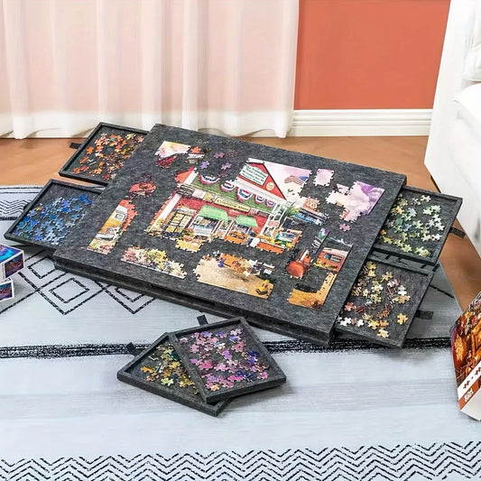 PuzzleNest™ Tilting Board 🧩 — Portable Play with Smart Storage