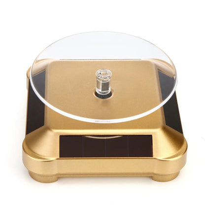 Solar Showcase 360 Automatic Rotating Turntable Jewelry Organizer Jade Ware Necklace Bracelet Watch Phone Display Stand Stone's Store