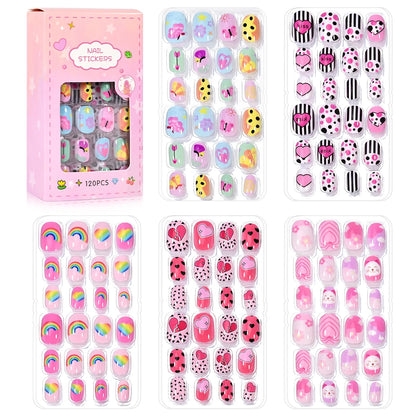 GlamTiny™ – 520 Sparkly Nail Stickers for Creative Kids 💅