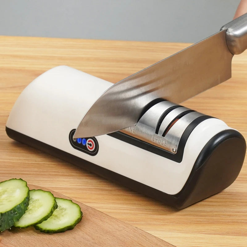 Afilador de Cuchillos Eléctrico de Cocina, Multifuncional Automático Profesional de 4 Velocidades, Accesorios de Cocina