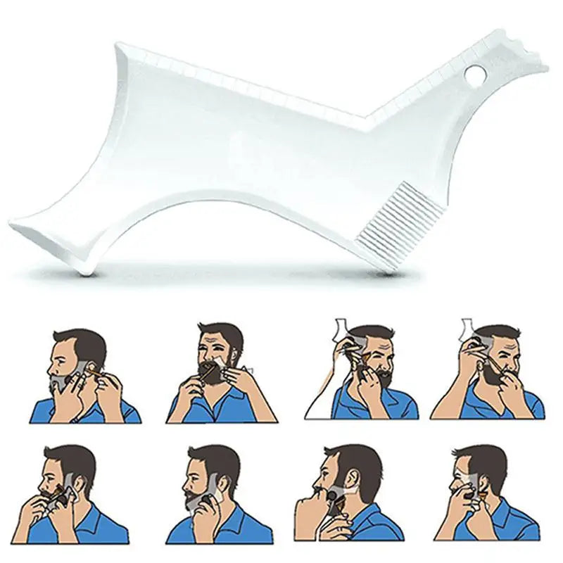 New 2025 Fashion Men Beard Shaping Styling Template Comb Men's Beards Combs Beauty Tool for Hair Beard Trim Templatesival