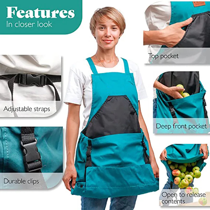 GardenEase™ – Cross Back Apron with Deep Kangaroo Pockets