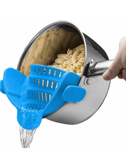 1 Pc Silicone Clip-On Strainer for Pots