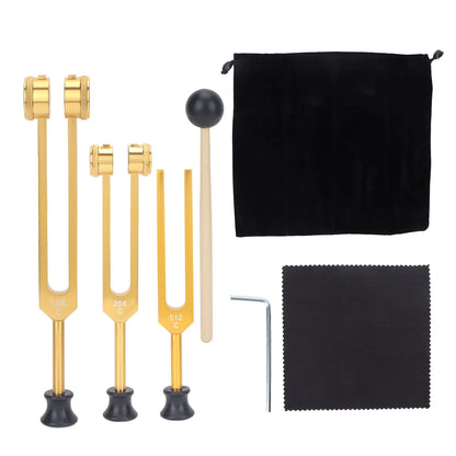Tuning Fork Healing Instrument 512Hz Aluminum Alloy Relax Tuning Fork Set Corrosion Resistant Portable for Clinical