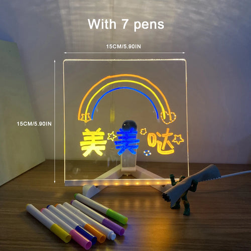 Personalized LED Lamp Acrylic Message Note Board Erasable USB AliExpress
