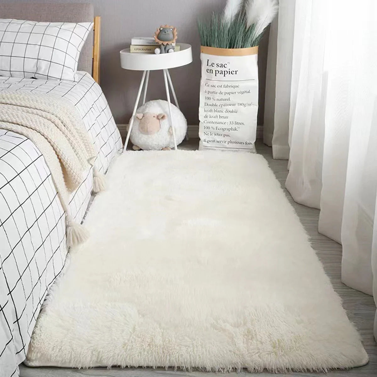 Soft Area Rugs Bedroom Carpet Fluffy Non-slip Tie-Dyed Fuzzy Shag Plush Soft Shaggy Bedside Rug Living Room Carpet Shop1103833493 Store