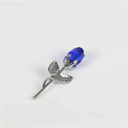 Valentines Day Gift Crystal Glass Rose Artificial Flower Silver Gold Rod Rose Flower for Girlfriend Wedding Gifts for Guest Shop1104358055 Store