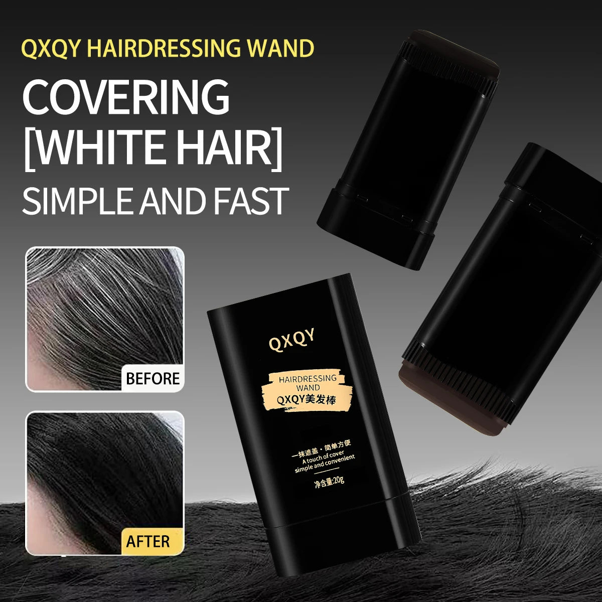 Glide & Cover Comb – Touch-Up Gray Hair in Seconds!