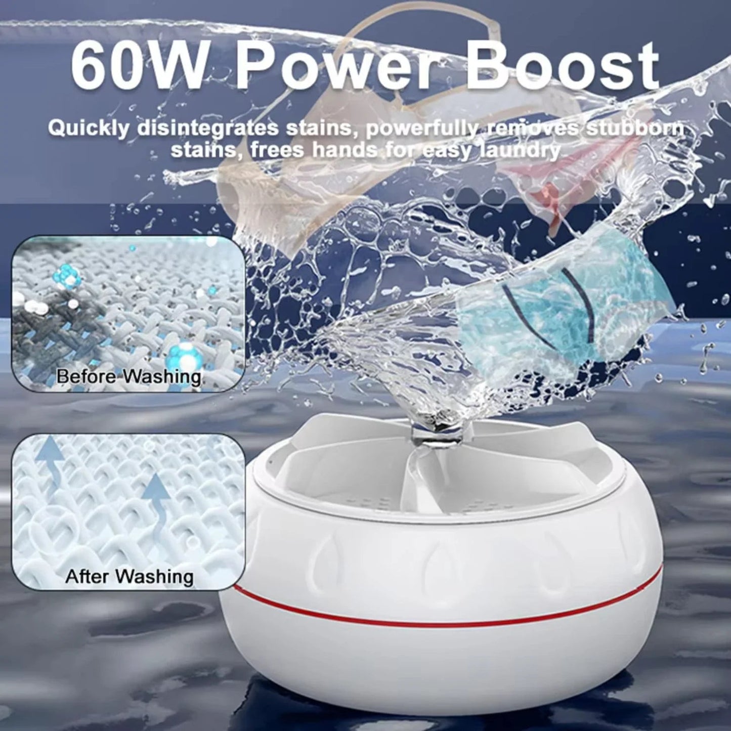 USB Rotating Turbo Fruit Kitchen Ultrasonic Dishwasher Lai Fu Store