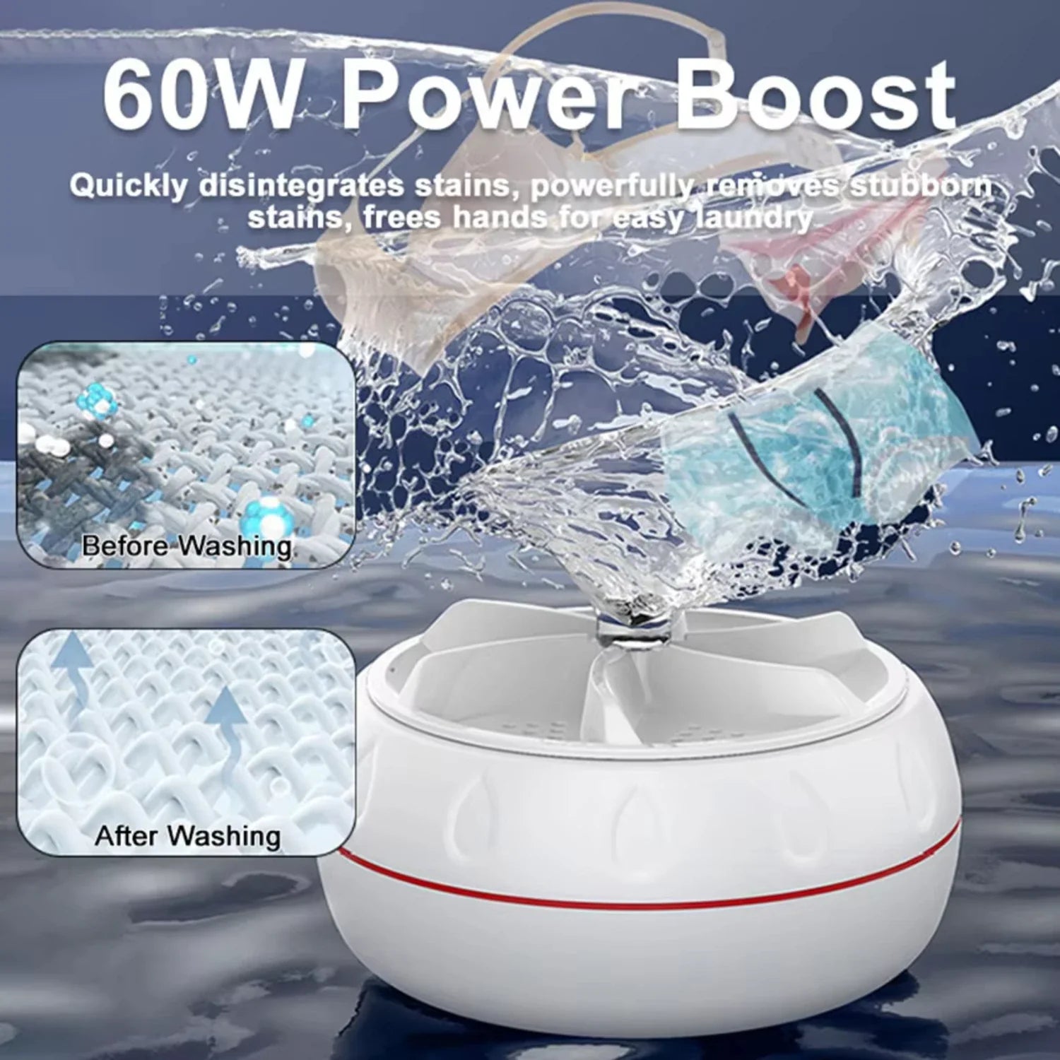 USB Rotating Turbo Fruit Kitchen Ultrasonic Dishwasher Lai Fu Store