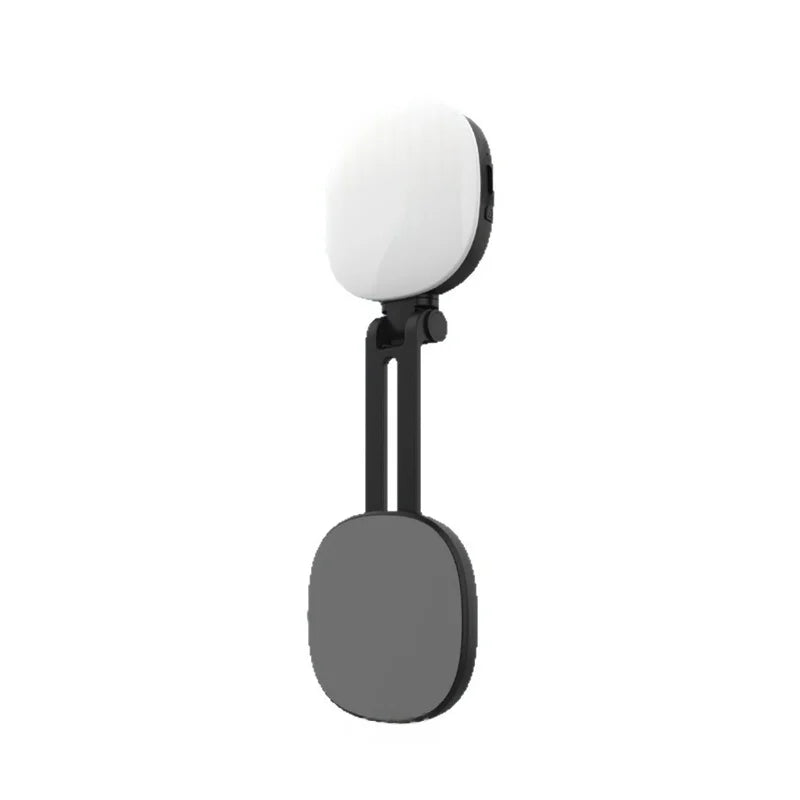 Luz de relleno magnética para selfis de teléfono móvil, fotografía en vivo, mini espejo de maquillaje portátil, luz LED plegable de bolsillo, soporte para teléfono móvil