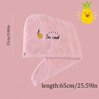 1pc Quickly Dry Hair Hat Super Absorbent Soft Bathroom Women Head Towels Girls Cute Hair Towel Hair Dry Wrap Bonnets Stone's Store