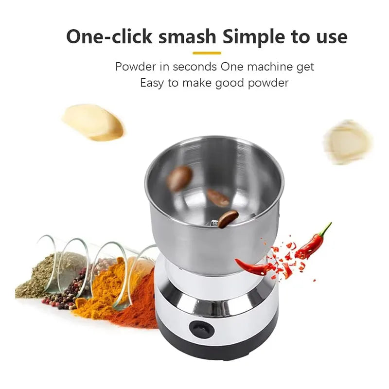 Molinillo de grano multifuncional de 4 cuchillas para cocina, picador de café, molinillo de café eléctrico doméstico, batidora de sabores de nueces y frijoles