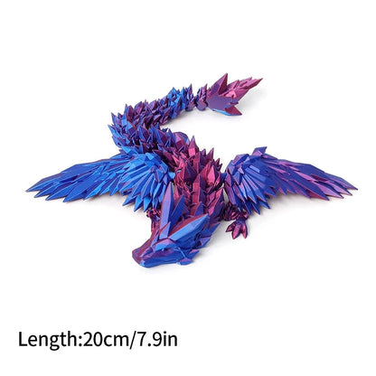 FlexiCrystal Dragon: 3D-Printed Magic in Motion Creatinglife Store