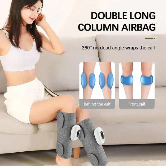 Eletric 360° Air Pressure Calf Massager Wireless Leg Massage 3 Mode Airbag Compresstion Relax Foot Calf Muscle Blood Circulation Beauty-Health Store