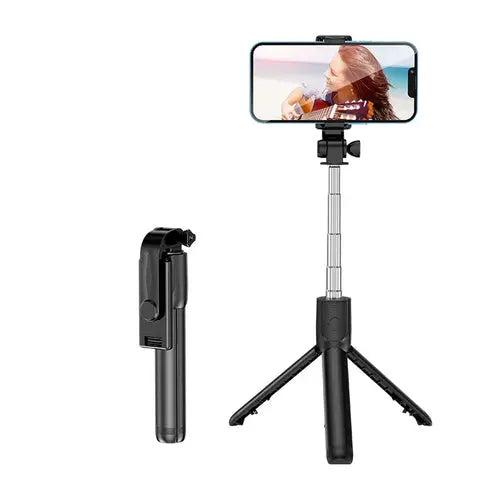 Trípode para palo selfi inalámbrico con luz y control remoto Bluetooth