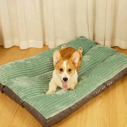 Large Dog Bed Soft Corduroy Pet Sleeping Mat Thicken Oversize Dog Cat