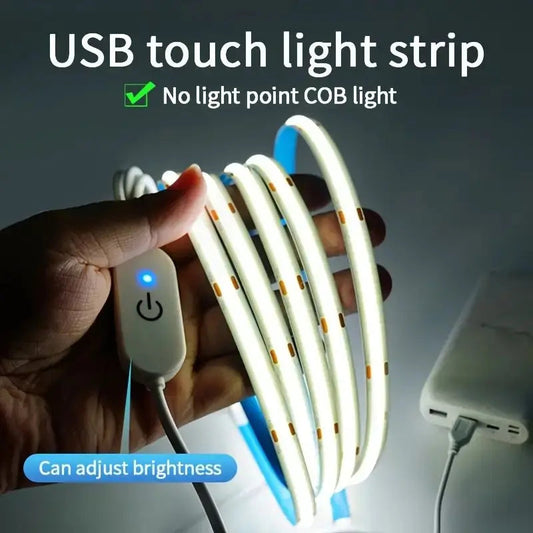 5V USB LED COB Touch Dimmer Light Strip - Flexible Diode Tape Stone's Store