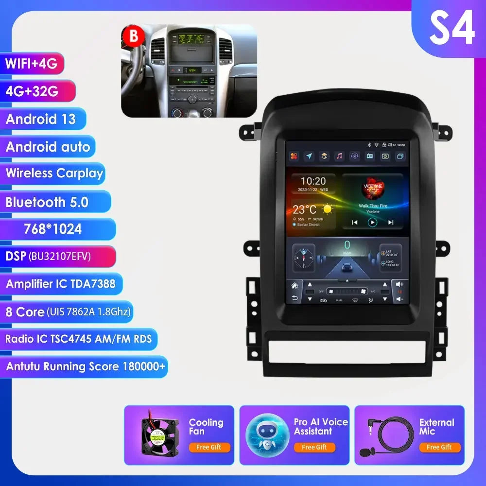 Chevrolet Captiva Sport 2006 - 2012 Multimedia Hizpo Auto Radio Global Store