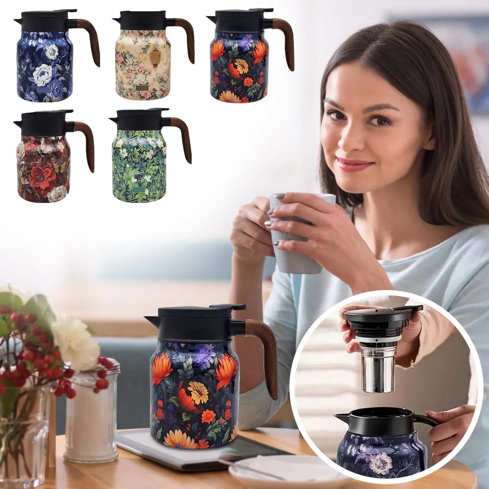 FloraBrew – Elegant Tea Thermos with Infuser! Shop1102989480 Store