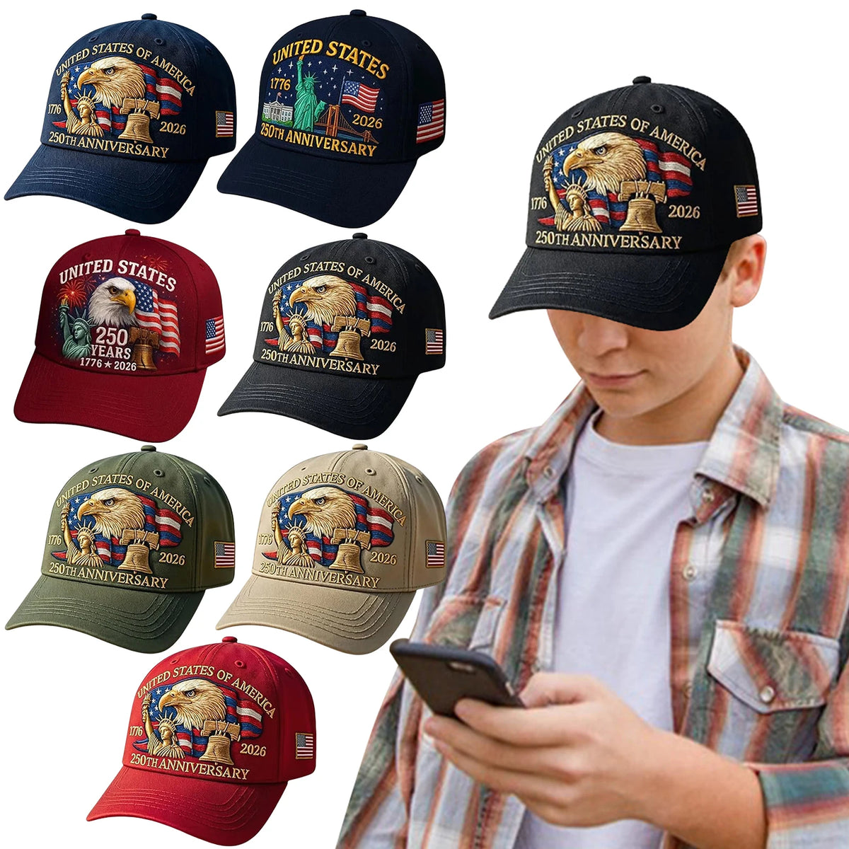 LibertyRetro™ 250th Anniversary Hat 🇺🇸✨ Wear the Legacy