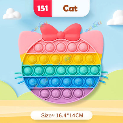 Rainbow Pop Push Bubblle Fidget Anti Stress Relief Toys for Adult Children Special Needs Sensory Toys Interactive Toys for Kids Stone's Store