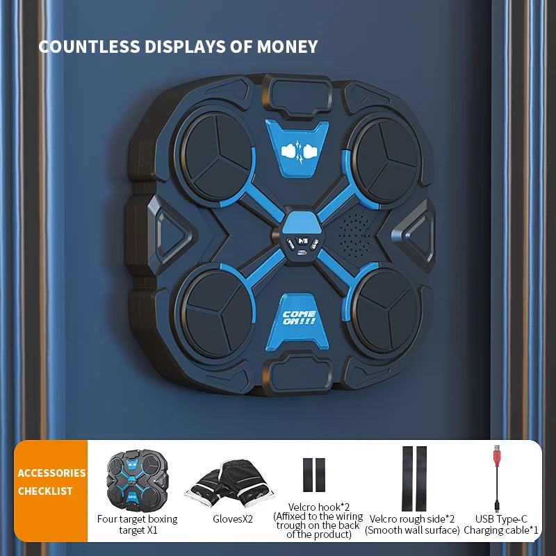 Smart Bluetooth Music Boxing Machine,Decompression,Fighting Fitness Home Boxing Wall Target Boxing Trainer Boxing Accessories Ponerait Benzhou Store