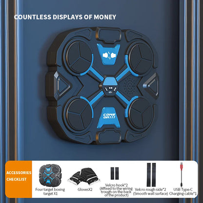 Smart Bluetooth Music Boxing Machine,Decompression,Fighting Fitness Home Boxing Wall Target Boxing Trainer Boxing Accessories Ponerait Benzhou Store