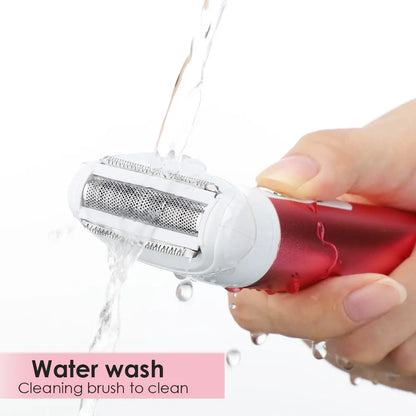 5 in 1 Electric Hair Remover Rechargeable Lady Shaver Maroon Asteria