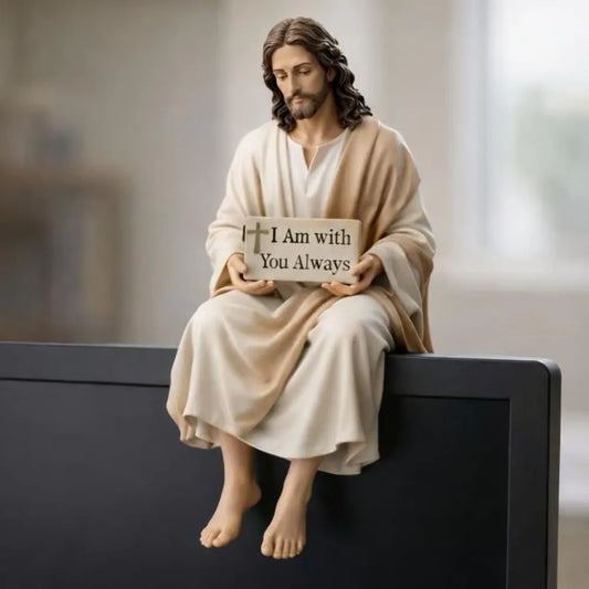 FaithCalm™ Figurilla de Jesús para Escritorio ✝️✨ Paz en Cada Mirada