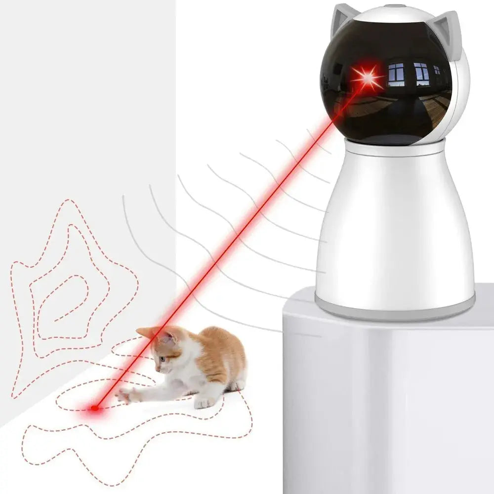 Laser Cat Toys for Indoor Cats, Trajectory Motion Activated Rechargeable Automatic Cat Laser Toy DJ Deal Store