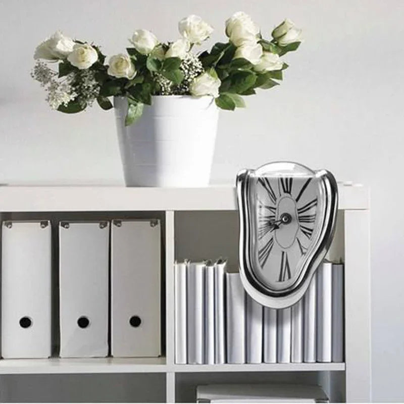 Surreal Melting Clock Silent Melted Wall Clock Salvador Dali Style Wall Watch for Decorative Home Office Shelf Desk Table Gift Shop1102673948 Store