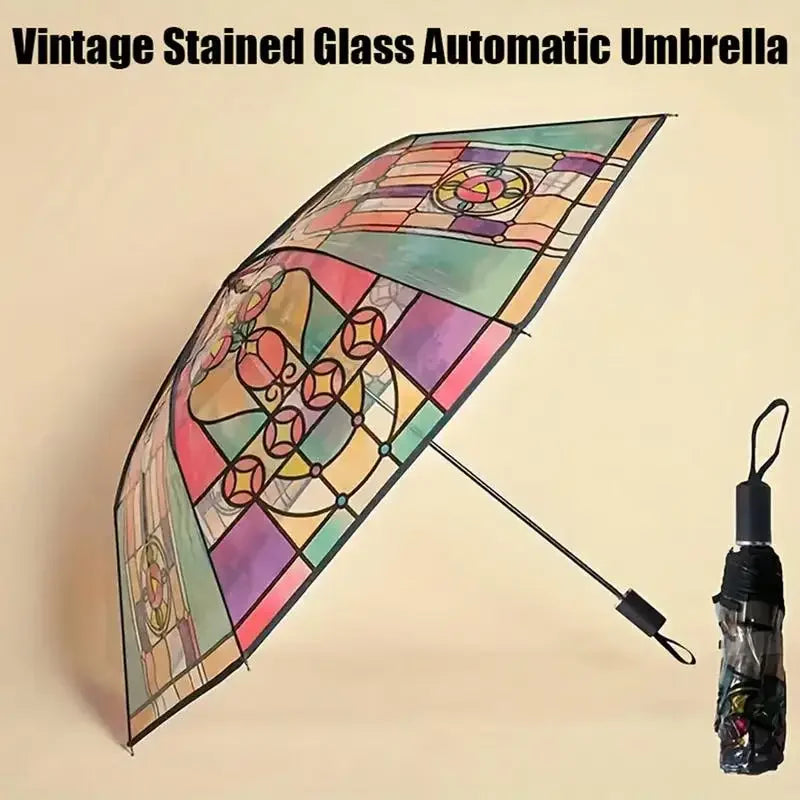 Artful Skies – Stained Glass Auto Umbrella Shop1104334801 Store