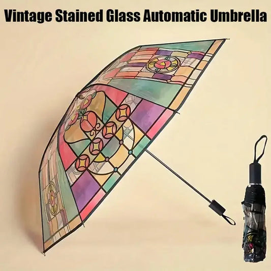 Artful Skies – Stained Glass Auto Umbrella Shop1104334801 Store