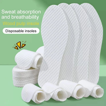 10 Pairs Breathable Disposable Shoe Insoles For Women Men Summer Absorbent Deodorant Barefoot Comfortable Footwear Shoe Pads