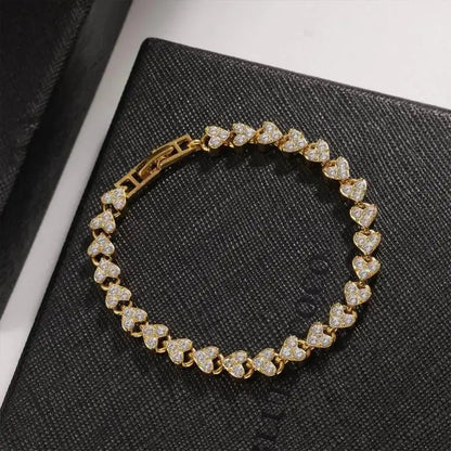 UILZ Luxury Roman Crystal Geometric Chain Bracelets For Women Trendy